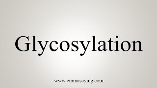 How To Say Glycosylation [upl. by Skelly475]