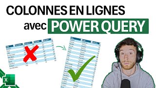 Comment dépivoter des colonnes en lignes avec Power Query [upl. by Lorilyn]