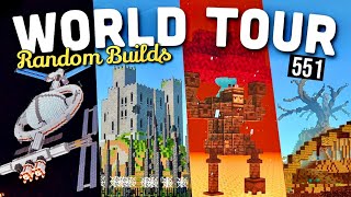 Touring My Minecraft Survival World Random Builds Ep551 [upl. by Ivett]