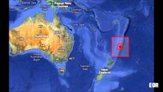 61 EARTHQUAKE  KERMADEC ISLANDS NEW ZEALAND 021813 [upl. by Dewar878]