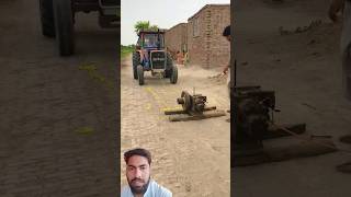 Diesel engine with tractor automobile dieselenginejcb enginetractionenginevillagelife farming [upl. by Lenahtan]