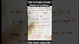 Determinant of adjoint  Adjoint of a natrix  matrixalgebra linearalgebra [upl. by Gipson]