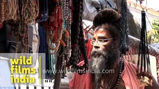 Baba waits for customers  Haridwar market [upl. by Janith]