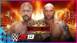 WrestleMania 35 Triple H vs Batista  No Holds Barred Match  WWE 2K19 Match Sims [upl. by Estus]