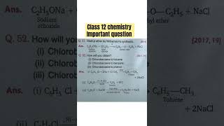 Diethyl ether by Williamsons synthesis How will you obtain Chlorobenzene to tolueneChlorobenz [upl. by Marinelli206]