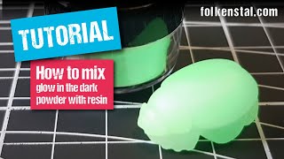 Tutorial How to mix glow powder with resin and cast with a mold [upl. by Cresida]