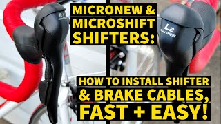 INSTALL MICROSHIFT  MICRONEW SHIFTER amp BRAKE CABLES FAST amp EASY [upl. by Ltsyrk]