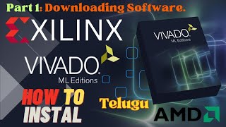 Xilinx Vivado software Instaling  STEP by STEP in Telugu [upl. by Arayc]