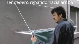 Funcionamiento de tendedero rebatible de pared marca Abaco [upl. by Hachman]