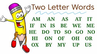 Two Letter Words  2 letter words  Two Alphabet words  Phonics for Kids [upl. by Sternberg]