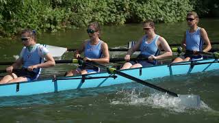 Hughes Hall W1 Division 3 Wednesday Cambridge May Bumps 2023 slow motion [upl. by Eseryt]