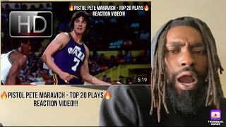 Pistol Pete Maravich Reaction Pistol Pete Maravich TOP 20 PLAYS Reaction Video 2021 A Wizard [upl. by Ecarret]