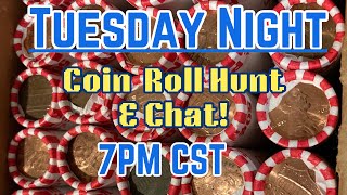 🔴9324 Tuesday Night Coin Roll Hunt amp Chat Lincoln Cents [upl. by Hasile]