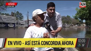 💧 Entre Ríos recorremos la zona inundada de Concordia con un vecino [upl. by Johppah]