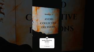 33 Strategies of war । Avoid collective decisions 33strategiesofwar robertgreen shorts [upl. by Atonsah240]