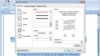 COMMENT ENCADRER UN PARAGRAPHE SUR WORD [upl. by Klara321]