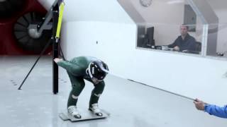 Olympic Ski Jump Training in the Wind Tunnel [upl. by Asiak]