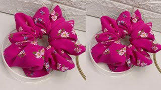 DIY Super Fluffy XXL Scrunchies Tutorial  Easy amp Fun [upl. by Romina503]