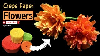 DIY Crepe Paper Flowers ArtWini [upl. by Anirdnajela]