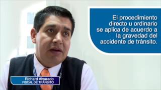 8 TRANSITO Delitos en accidente de tránsito en flagrancia Procedimiento Directo  Ordinario [upl. by Arny]