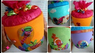 ¡Como decorar hieleras de Trolls [upl. by Lunette63]