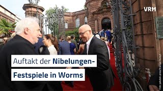 Auftakt der NibelungenFestspiele in Worms [upl. by Martinsen488]