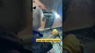 Welding process of several large pipes well cover otomotif mekanik welding Hellpermekanik [upl. by Ilyse]