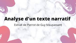 Analyse dun texte narratif extrait de Pierrot de Guy Maupassant [upl. by Levey]