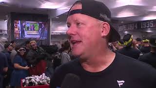 INTERVIEW AJ Hinch celebrates the Detroit Tigers postseason berth [upl. by Atsillac106]