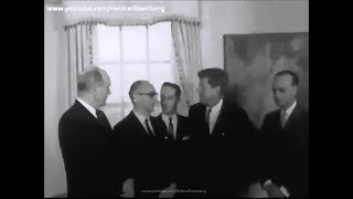 September 26 1961  President John F Kennedy meets President Arturo Frondizi of Argentina [upl. by Icyaj332]