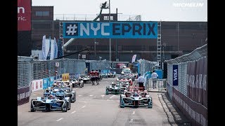 Highlights  Race 1 New York EPrix  20172018 ABB Formula E  Michelin Motorsport [upl. by Anyela]