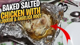 法国廊酒与当归盐焗鸡 Confinement Recipe  Baked Salted Chicken with Liqueur amp Angelica Root [upl. by Gerianna]