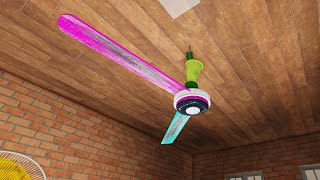 Wacky Inventor Creates CEILING FAN with a CHAINSAW Blade [upl. by Arlin96]