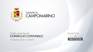 Comune di Campomarino Cb  Consiglio Comunale del 9 ottobre 2024 [upl. by Rosalynd551]