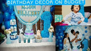 First Birthday Celebration Bday decor at home under budget Baby boy birthday diy partydecoration [upl. by Thorn]