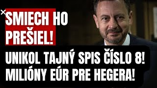 Smiech ho prešiel Unikol tajný spis číslo 8 Takto išli milióny eúr pre Hegera… [upl. by Htinek304]