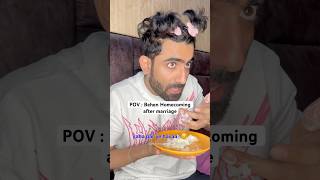 POV  Behen Homecoming after marriage  Nishchay verma trendingshorts funny comedy sister [upl. by Antoinetta]