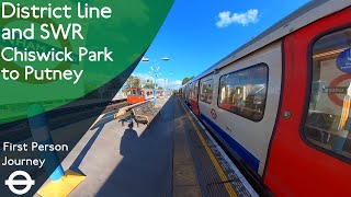 London Underground amp SWR First Person Journey  Chiswick Park to Putney [upl. by Zadack]