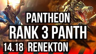 PANTHEON vs RENEKTON TOP  Rank 3 Panth 7312  BR Challenger  1418 [upl. by Enrak]