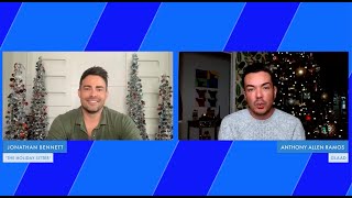 Jonathan Bennett Talks LGBTQ Hallmark Film The Holiday Sitter and Being quotKing Of Gay Christmasquot [upl. by Eleonore993]