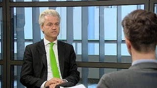 Dutch Eurosceptic on the rise  Geert Wilders interview with euronews [upl. by Milburn]