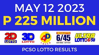 Lotto Result May 12 2023 9pm PCSO [upl. by Bruckner295]