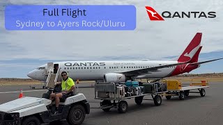 Full Flight  Qantas Sydney to Ayers RockUluru QF728 Boeing 737800 [upl. by Auhs]