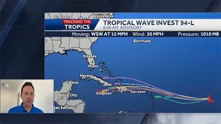 Tracking the Tropics The latest on Invest 94L [upl. by Nonnaer]