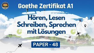 Goethe Zertifikat A1 Exam Practice  Paper  48  All Teils With Answers germanlanguage hören [upl. by Llednav]