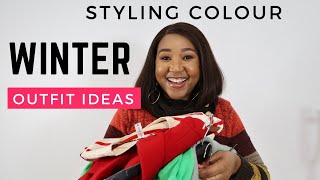 How to wear colour in winter  Outfit ideas [upl. by Freiman]