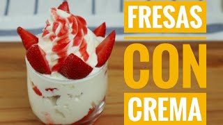 FRESAS CON CREMA  Como Hacer Fresas con crema  Fácil Recetas Venezolanas [upl. by Rosecan]