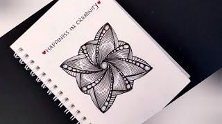 Art Therapy Series 110  Relaxing Zentangle Art For Beginners  Easy 3D Zen Doodle  How to Draw 3d [upl. by Amleht]