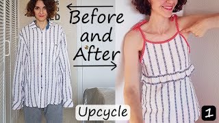 DIY Camisa de tirantes  Transformaciones de prendas Ep 1 [upl. by Aruol266]