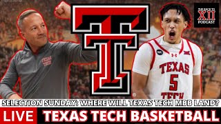 Texas Tech Basketball Selection Sunday Red Raiders 6 seed in South Region NCAA Tournament [upl. by Aniarrol636]